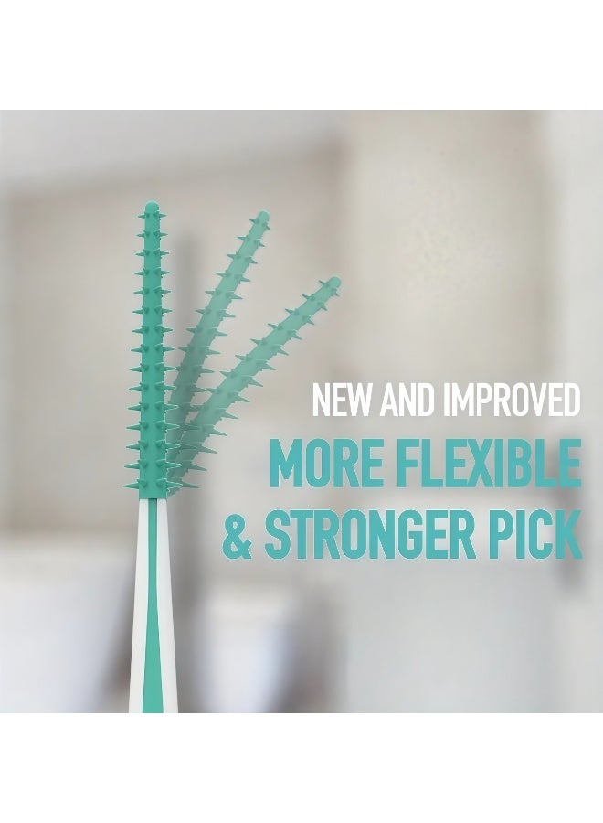 Dr.Emma 200 Pcs Mint Flavor interdental Brush, Disposable Soft Silicone Braces Brush, Tooth Cleaning Tool for Cleaning Teeth Health (Green) - Image 4